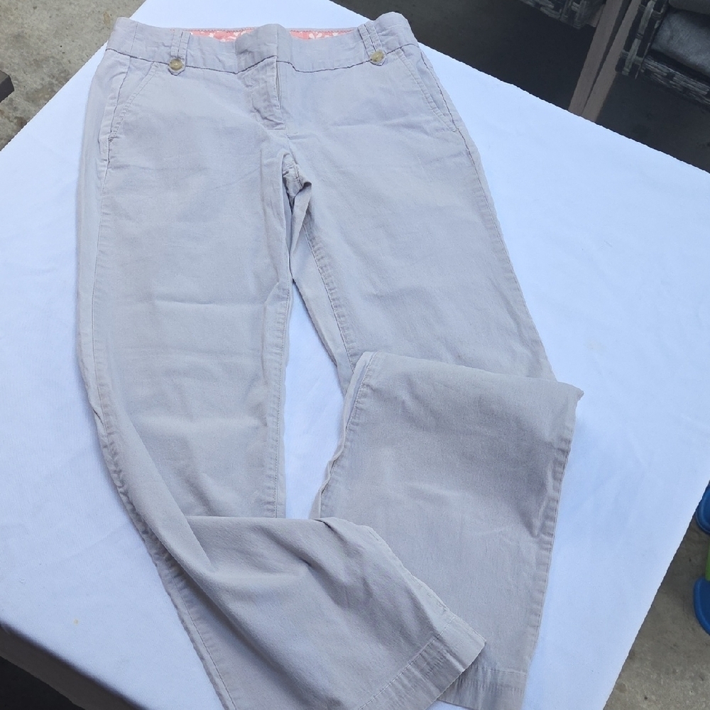 J. Crew Pink and Gray Pants